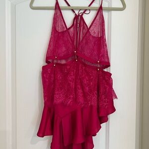 Elegant Pink Lace Top